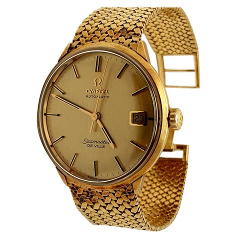 vintage omega gold watch|vintage 18k gold omega watches.